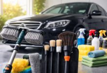فراشي تنظيف السيارة للاستخدام المنزلي مع فرشاة بعمود طويل وأدوات تنظيف داخلية