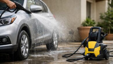 غسيل سيارة في المنزل باستخدام ماكينة غسيل سيارات للاستخدام المنزلي