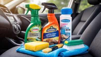 تنظيف مقاعد السيارة القماش في المنزل باستخدام منظف مناسب للاستخدام المنزلي