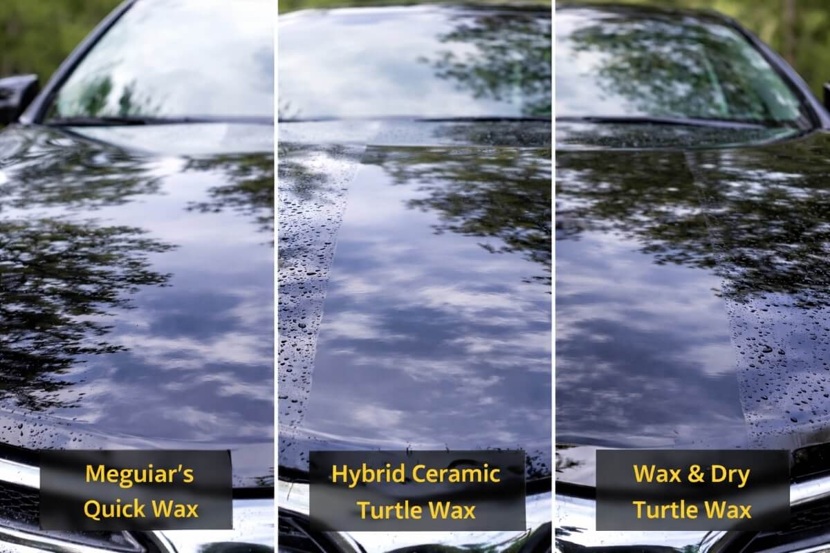 مقارنة لمعان طلاء السيارة بعد تطبيق أنواع مختلفة من شمع السيارات للاستخدام المنزلي