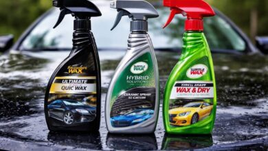 مقارنة شمع سيارات بخاخ للاستخدام المنزلي مع إبراز فرق اللمعان والحماية
