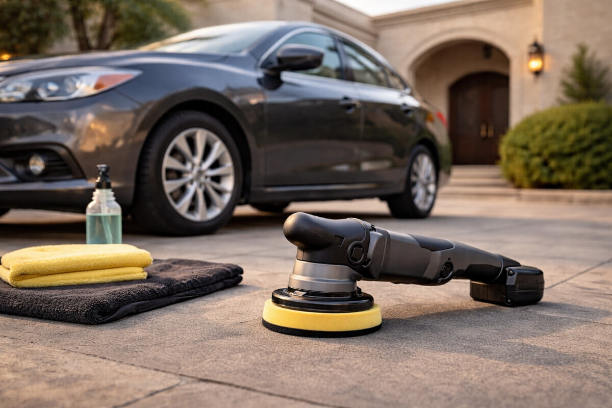 جهاز تلميع سيارة للاستخدام المنزلي بطريقة سهلة وبسيطة