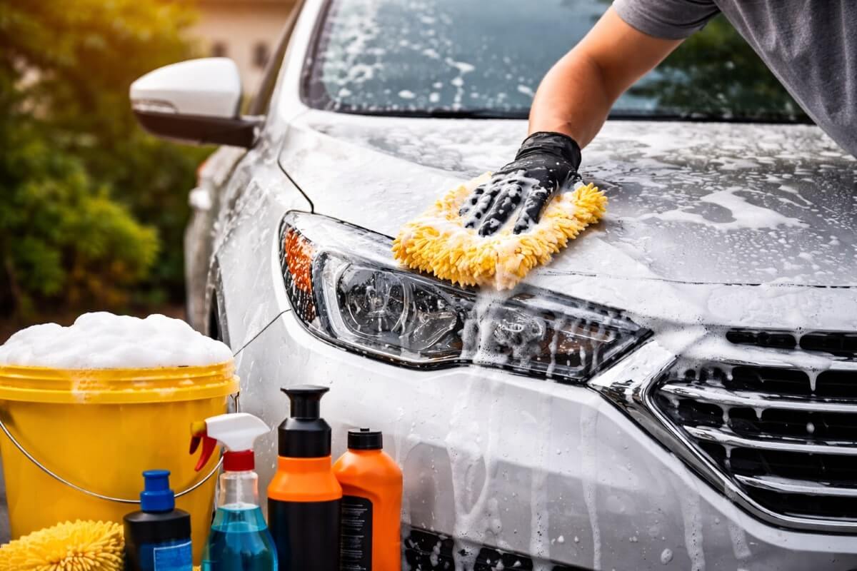 تنظيف الهيكل الخارجي للسيارة بطريقة آمنة ضمن الروتين الشهري