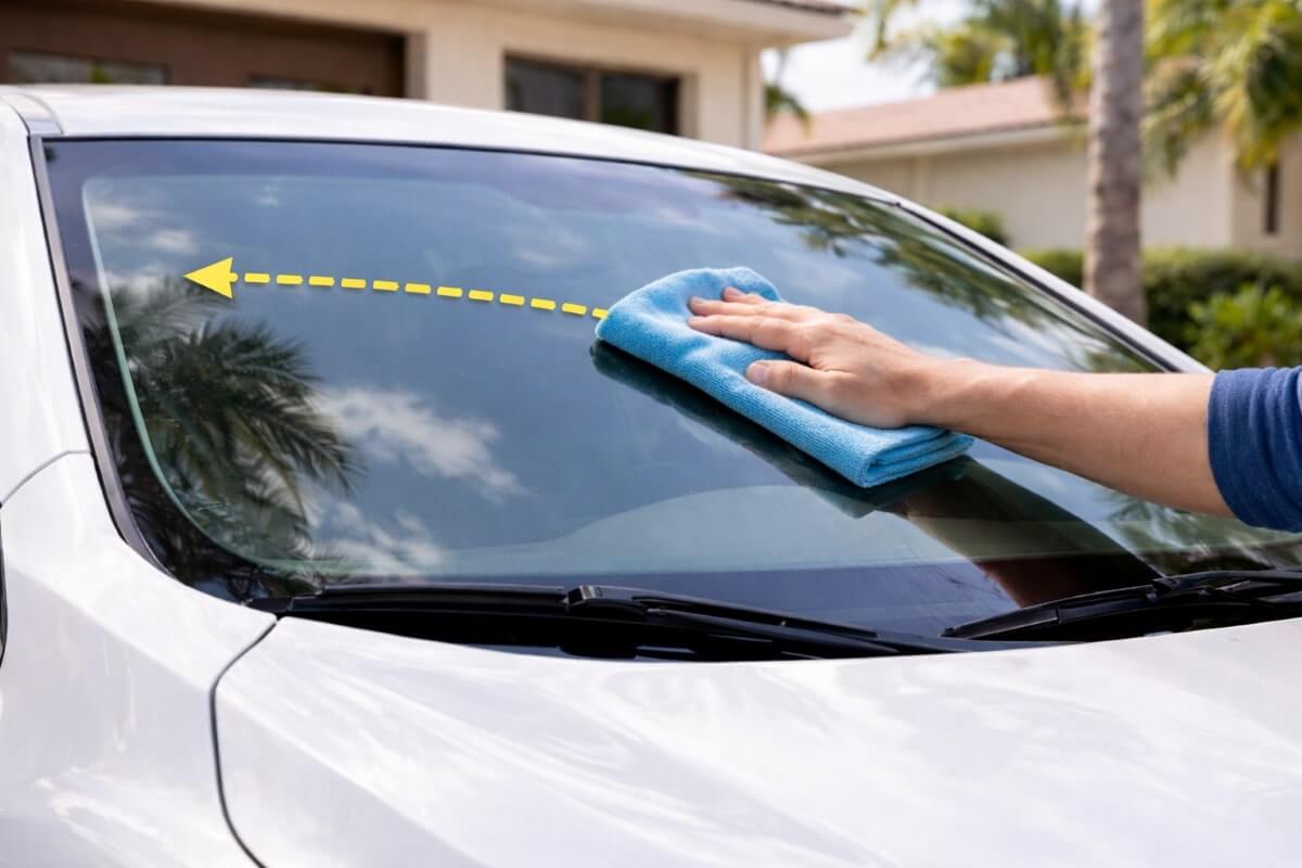 الطريقة الصحيحة لمسح زجاج السيارة لتجنب الخطوط والبقايا