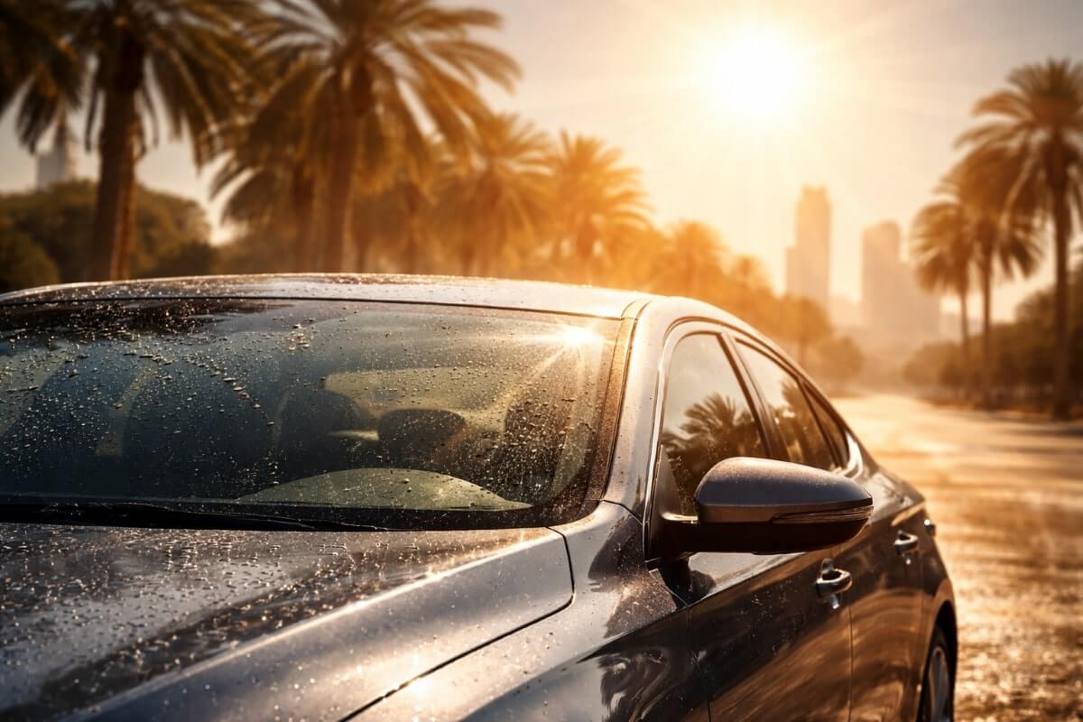 تأثير أشعة الشمس القوية في السعودية على طلاء السيارة المتوقفة في الخارج