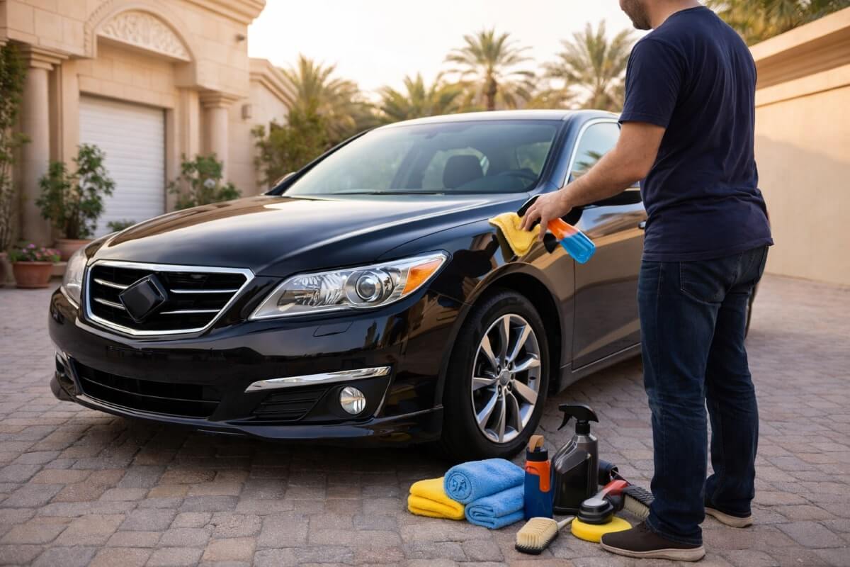 روتين أسبوعي للعناية بالسيارة في البيت باستخدام أدوات بسيطة وبطريقة عملية 