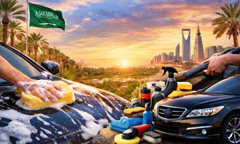 روتين أسبوعي للعناية بالسيارة في البيت مع تنظيف خارجي وداخلي مناسب لأجواء السعودية